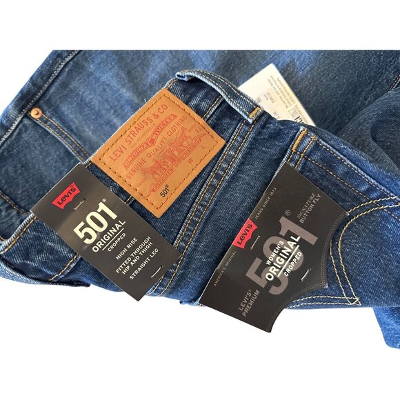 LEVIS 501 Cropped High Rise Jeans Size 26 x 26 NEW - Picture 8 of 9